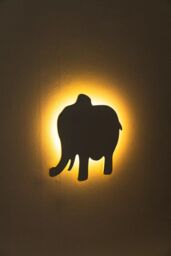 Marco Paul Elephant Wall Night Light Kids Safari Nursery Nightlight Children's Lamp Gift in White - thumbnail 3