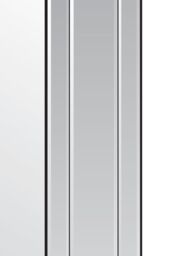 MirrorOutlet Langley All Glass Modern Bevelled Mirror 90 x 60 CM in Silver - Size: 1 Pack - thumbnail 4