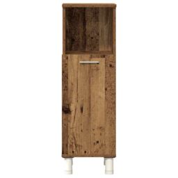Berkfield Home 3 Piece Bathroom Furniture Set Old Wood Engineered Wood in Brown - thumbnail 5