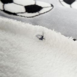 OHS Glow In The Dark Ultra Soft Football Print Kids Duvet Cover Set with Pillowcase in Grey - Size: Double - thumbnail 4