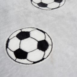 OHS Glow In The Dark Ultra Soft Football Print Kids Duvet Cover Set with Pillowcase in Grey - Size: Double - thumbnail 3