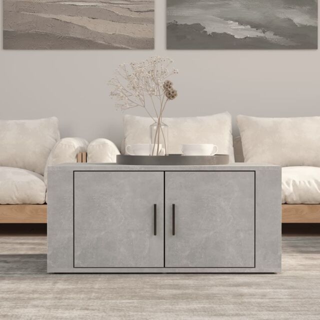 Berkfield Home Coffee Table Concrete Grey 80x50x36 cm Engineered Wood - Size: 80 x 50 x 36 cm - image 1