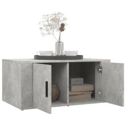 Berkfield Home Coffee Table Concrete Grey 80x50x36 cm Engineered Wood - Size: 80 x 50 x 36 cm - thumbnail 4