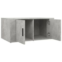Berkfield Home Coffee Table Concrete Grey 80x50x36 cm Engineered Wood - Size: 80 x 50 x 36 cm - thumbnail 6