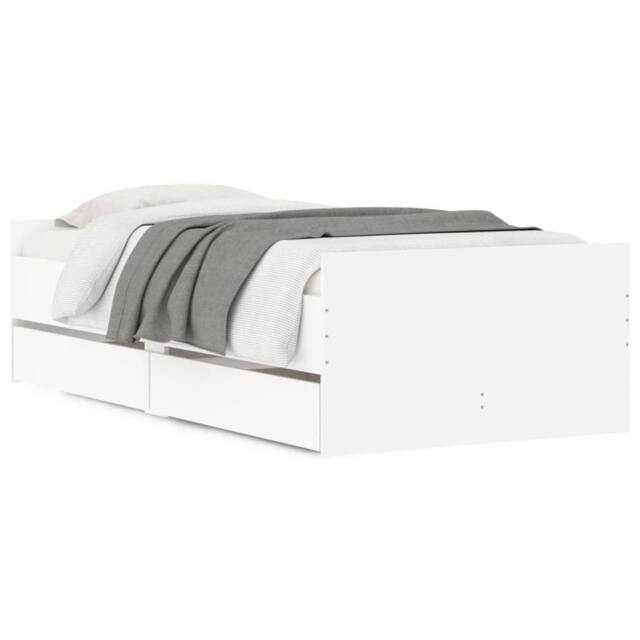 Berkfield Home Bed Frame with Drawers without Mattress White 90x200 cm - image 1