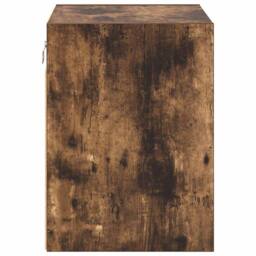 Berkfield Home Garage Wall Cabinets 2 pcs Smoked Oak Engineered Wood in Brown - thumbnail 7