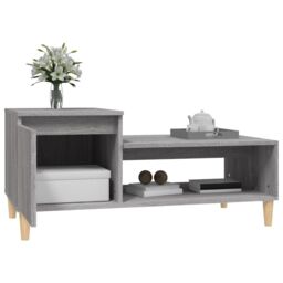Berkfield Home Coffee Table Grey Sonoma 100x50x45 cm Engineered Wood - Size: 100 x 50 x 45 cm - thumbnail 4
