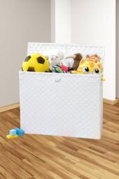 Arpan Toilet Roll Holder Free Standing Bathroom Multipurpose Storage Unit Polypropylene Woven on Metal Frame, Ideal Addition to Bathroom or Toilets - thumbnail 4