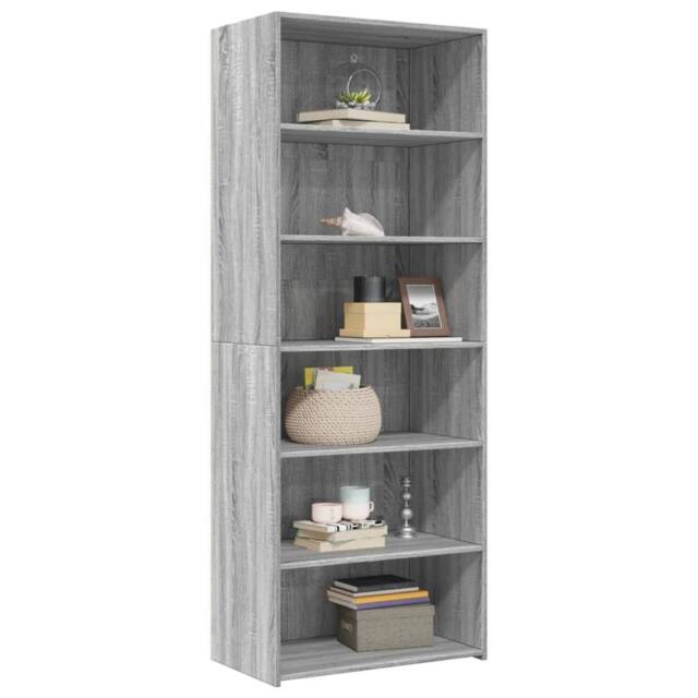 Berkfield Home Highboard Grey Sonoma 70x41x185 cm Engineered Wood - Size: 70 x 41 x 185 cm - image 1