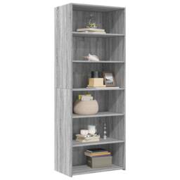 Berkfield Home Highboard Grey Sonoma 70x41x185 cm Engineered Wood - Size: 70 x 41 x 185 cm