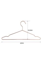 Living and Home 20Pcs Metal Non-slip Clothes Hangers Set Thickened Underwear Hangers with Groove, Casual Style in Rose Gold - thumbnail 6
