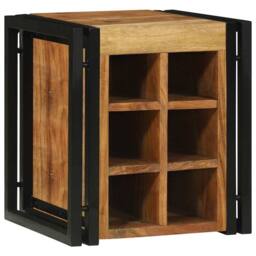 Berkfield Home Wine Rack 34.5x35x39 cm Solid Wood Acacia in Brown - thumbnail 2