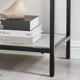 FurnitureboxUK Ashton Industrial Black Metal Box Shelf Unit With 5 Scratch Resistant Melamine Coated Shelves Supporting 10KG Each in Off-White - thumbnail 5