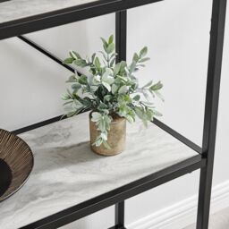 FurnitureboxUK Ashton Industrial Black Metal Box Shelf Unit With 5 Scratch Resistant Melamine Coated Shelves Supporting 10KG Each in Off-White - thumbnail 4