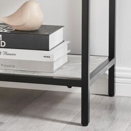 FurnitureboxUK Ashton Industrial Black Metal Box Shelf Unit With 5 Scratch Resistant Melamine Coated Shelves Supporting 10KG Each in Off-White - thumbnail 8