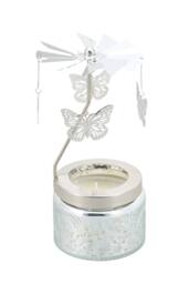 Living and Home Rotating Carousel Scented Candle in Silver - thumbnail 2