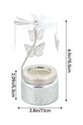 Living and Home Rotating Carousel Scented Candle in Silver - thumbnail 5