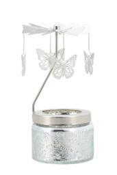 Living and Home Rotating Carousel Scented Candle in Silver - thumbnail 1