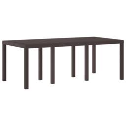 Berkfield Home 7 Piece Garden Dining Set with Cushions Brown Poly Rattan - thumbnail 4