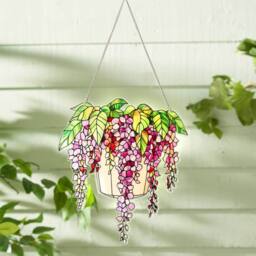 Gainsborough Wisteria Acrylic Suncatcher Hanging Decoration with Chain, 20cm - thumbnail 1