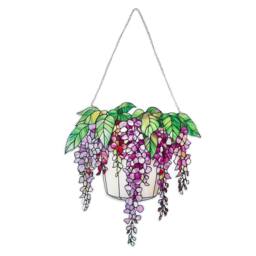 Gainsborough Wisteria Acrylic Suncatcher Hanging Decoration with Chain, 20cm - thumbnail 2