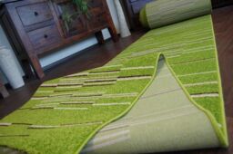 RugsX Heat-Set Fryz Runner in Green - Size: 80 cm x 200 cm - thumbnail 4
