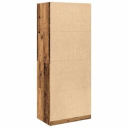 Berkfield Home Wardrobe Old Wood 80x50x200 cm Engineered Wood in Brown - Size: 80 x 50 x 200 cm - thumbnail 6