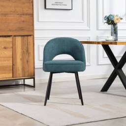Artemis Home Ashley Fabric Dining Chairs - Set of 2 in Teal - Size: 2 Pack