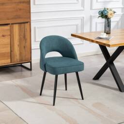Artemis Home Ashley Fabric Dining Chairs - Set of 2 in Teal - Size: 2 Pack - thumbnail 3