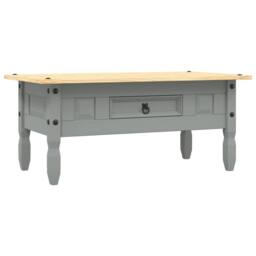 Berkfield Home Coffee Table Mexican Pine Corona Range Grey 100x55x45 cm - Size: 100 x 55 x 45 cm