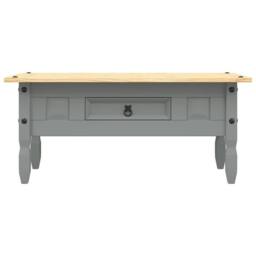 Berkfield Home Coffee Table Mexican Pine Corona Range Grey 100x55x45 cm - Size: 100 x 55 x 45 cm - thumbnail 4