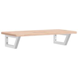 Berkfield Home Basin Shelf Wall Mounted Steel & Solid Wood Oak in Brown - thumbnail 1