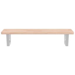 Berkfield Home Basin Shelf Wall Mounted Steel & Solid Wood Oak in Brown - thumbnail 4