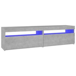 Berkfield Home TV Cabinets 2 pcs with LED Lights Concrete Grey 75x35x40 cm - Size: 75 x 35 x 40 cm - thumbnail 7