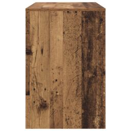 Berkfield Home Writing Desk Old wood Engineered wood Small Storage in Brown - thumbnail 5