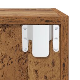 Berkfield Home Wall-mounted with Storage 2 pcs Old wood 37 x 37 x 142.5 cm Engineered wood in Brown - thumbnail 7