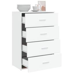 Berkfield Home Sideboard White 60x31x84 cm Engineered Wood - Size: 60 x 31 x 84 cm - thumbnail 4