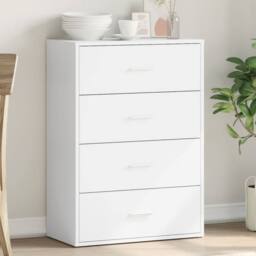 Berkfield Home Sideboard White 60x31x84 cm Engineered Wood - Size: 60 x 31 x 84 cm - thumbnail 2