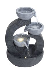 Garden Sanctuary Solar-Powered Outdoor Water Fountain Rockery Decor in Natural - thumbnail 5