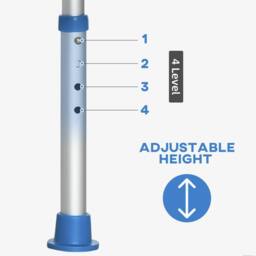 STILVORA Adjustable Shower Stool with Padded Seat Blue - thumbnail 8