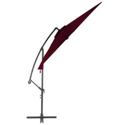 Berkfield Home Elegant Cantilever Umbrella with Aluminium Pole Bordeaux Red 300 cm - thumbnail 1