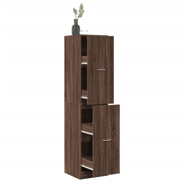 Berkfield Home Apothecary Cabinet¬†Brown Oak 40x41x174.5 cm Engineered Wood in Brown - image 1