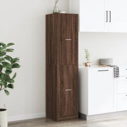 Berkfield Home Apothecary Cabinet¬†Brown Oak 40x41x174.5 cm Engineered Wood in Brown - thumbnail 4