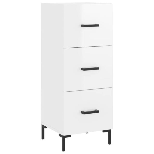 Berkfield Home Sideboard High Gloss White 34.5x34x90 cm Engineered Wood - image 1