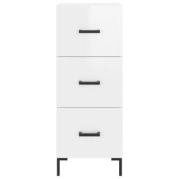 Berkfield Home Sideboard High Gloss White 34.5x34x90 cm Engineered Wood - thumbnail 6