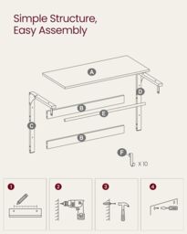 VASAGLE Medium Wall-Mounted Coat Rack Shelf 10 Removable Hooks Clothes Rail in Brown - thumbnail 7