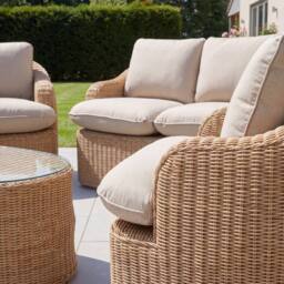 Artemis Home Bellora Outdoor or Conservatory Lounge Conversation Set in Cream - thumbnail 5