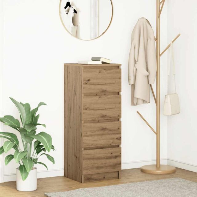Berkfield Home Sideboard Artisan Oak 37.5x35x99 cm Engineered Wood in Brown - image 1