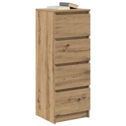 Berkfield Home Sideboard Artisan Oak 37.5x35x99 cm Engineered Wood in Brown - thumbnail 4