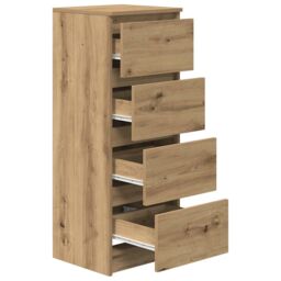 Berkfield Home Sideboard Artisan Oak 37.5x35x99 cm Engineered Wood in Brown - thumbnail 5